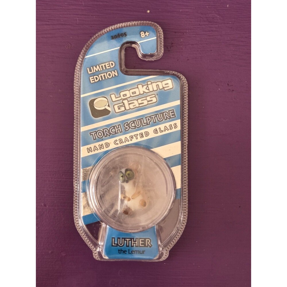 Luther The Lemur LOOKING GLASS Torch Sculpture Hand Crafted Mini Figure NEW